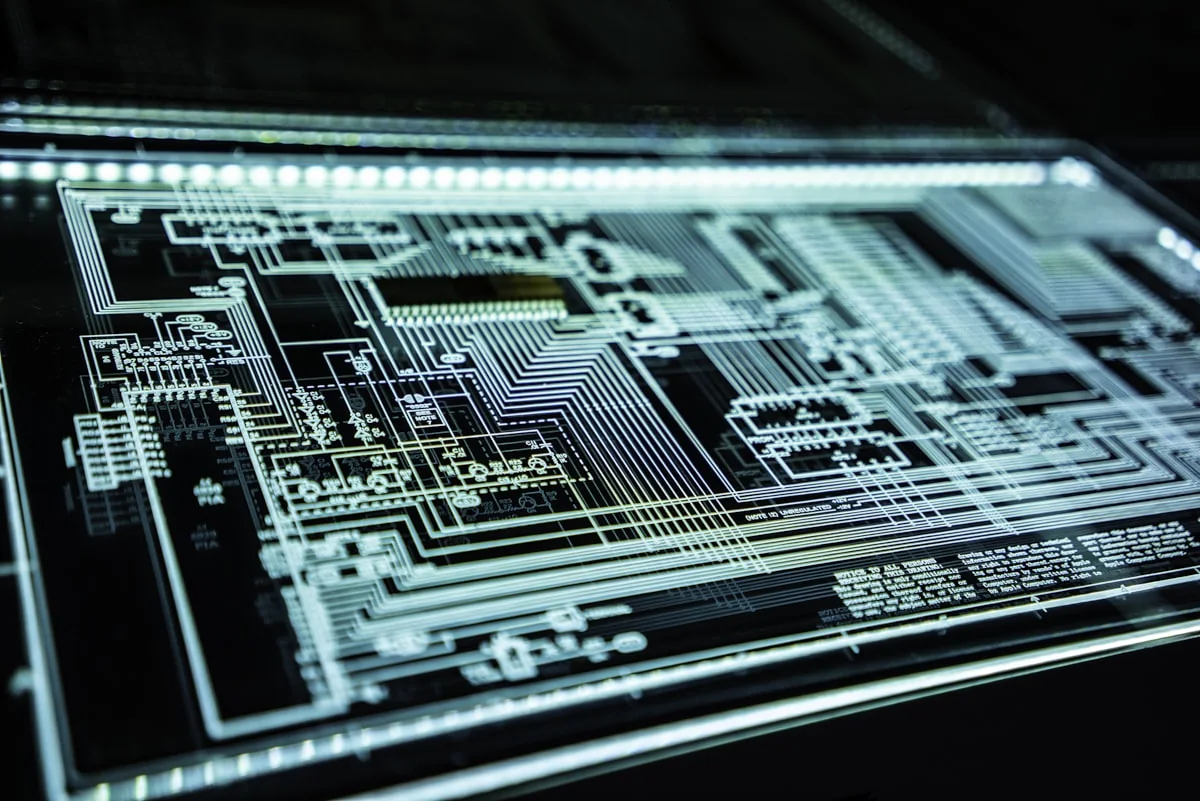 Illuminated electronic circuitry